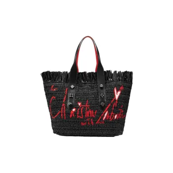 Christian Louboutin Raffia Tote Bag