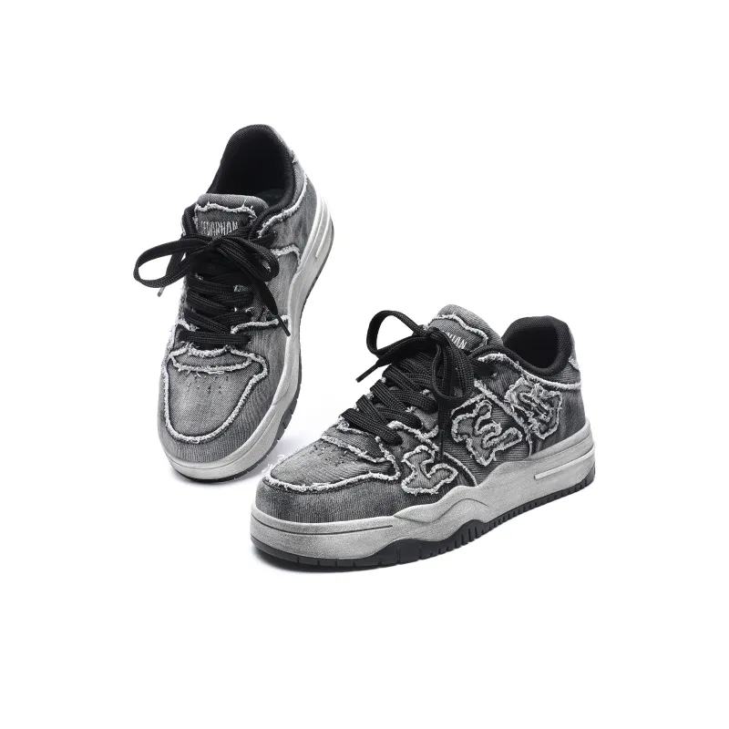 CEDAR HAN Canvas Shoes Unisex Low Top Blue-18