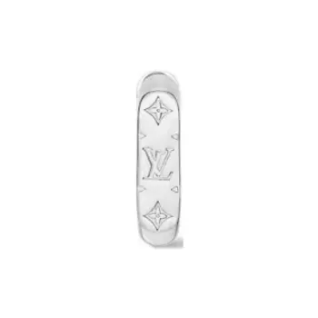 LOUIS VUITTON Monogram Chain Hoop Earring