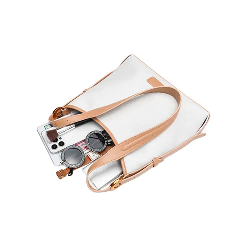 GELANNI PU Tote Bag Shoulder Bag Regular Women's Apricot-2
