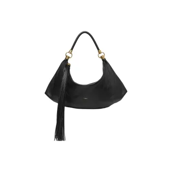 Chloe Grained Leather Vagabond Bag Shoulder Bag Women's Black