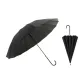 16-Rib Vinyl Straight Shaft Umbrella & Color Scheme Leather Handle & Elegant Black
