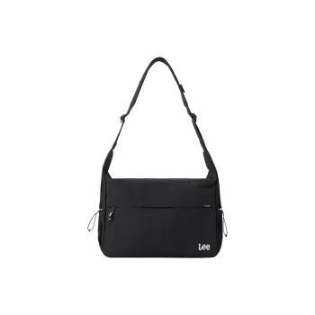 Lee Nylon Messenger Bag, Shoulder Bag, Crossbody Bag Regular Men's Black