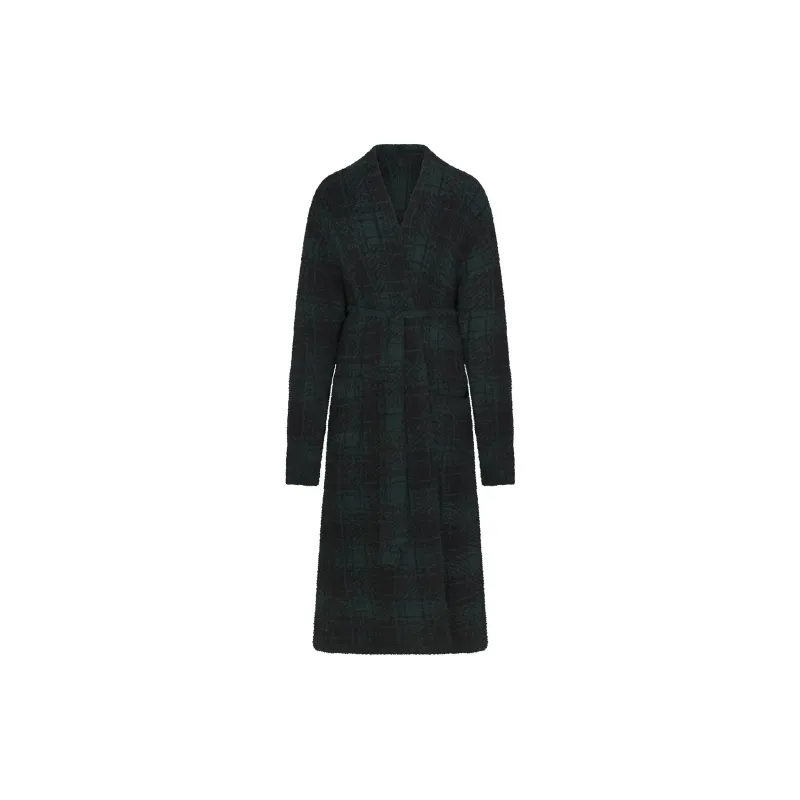 SKIMS FW24 Fake Day Collection COZY KNIT UNISEX ROBE Pajama Robe Unisex Cypress Plaid/Cypress Check-0