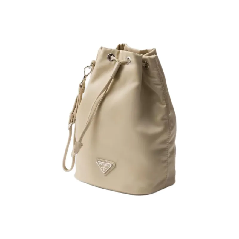 PRADA Nylon Bucket Bag Makeup Bag Regular Women's Desert Beige-1