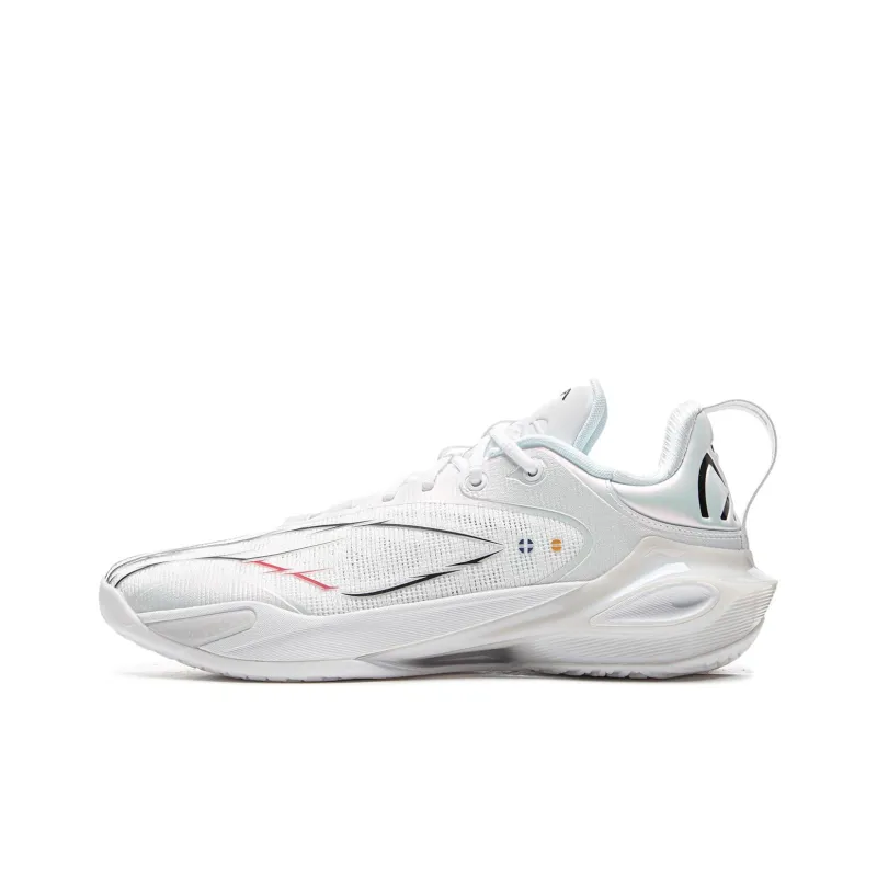LiNing Flash Strike 11 Supportive And Elastic Low Top Basketball Shoes Men's Standard White-0