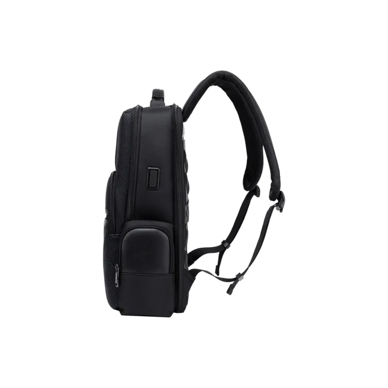 COLINS KEIRS Fabric With Genuine Leather Backpack Large Size Men's Black-3