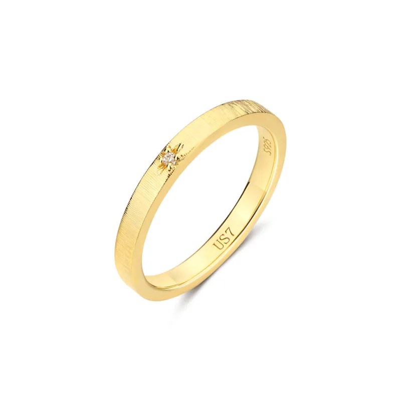 Empress 47 Concept 925 Sterling Silver Classic Satin Ring Unisex-9