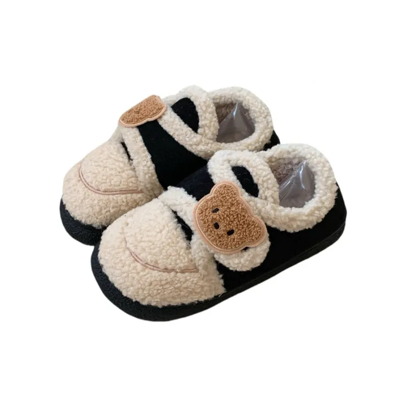Thin Strips Cotton Slippers Light Brown, Home Slippers-11