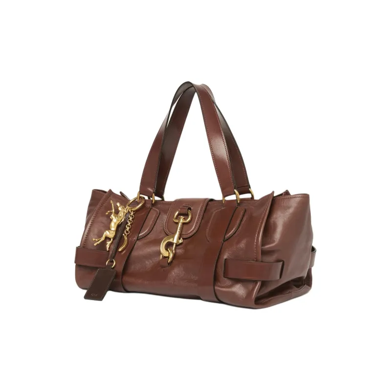 Chloe Smooth Natural Calfskin Handbag Women's Deep Ebony-1