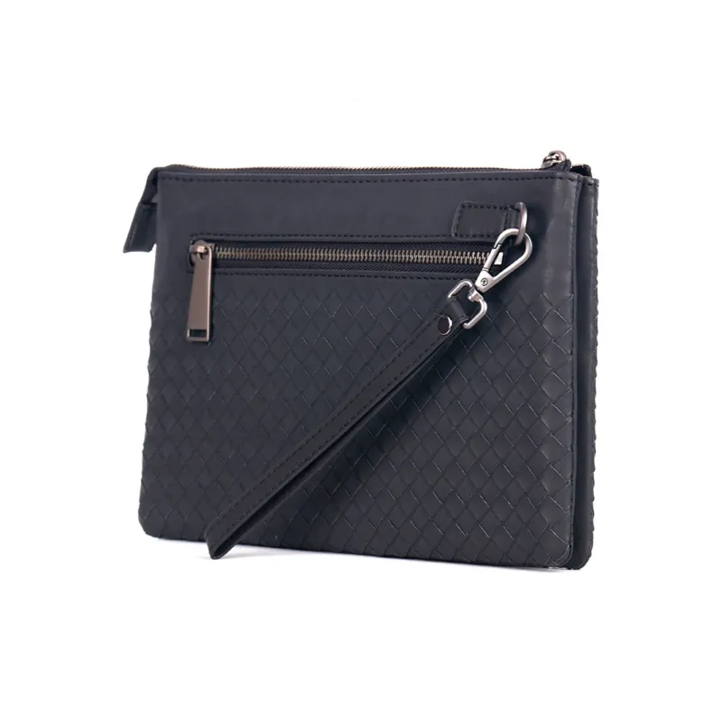 DOSRFINI Cow Leather Clutch Men's Black-1