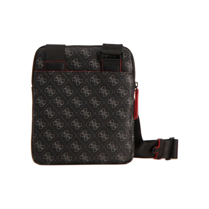 GUESS Polyurethane Crossbody Bag Shoulder Bag Regular Men's Gray & Multicolor-4