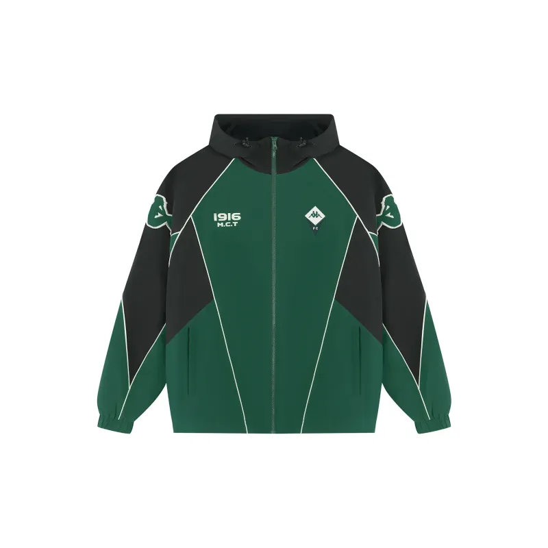 Kappa 1916 Series Windbreaker Jackets Men Green+Necklace-1