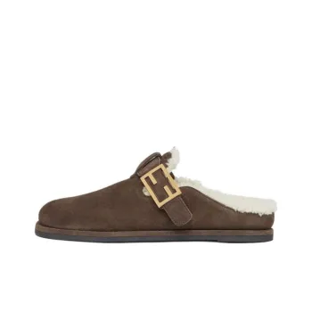 FENDI Feel Round Toe Slippers Women's