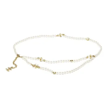 CHANEL Crystal Waist Chains Women's Deep Gold/White -