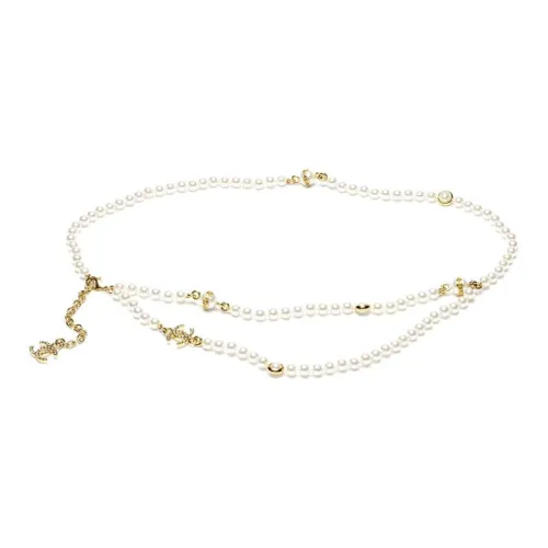 CHANEL Crystal Waist Chains Women's Deep Gold/White -