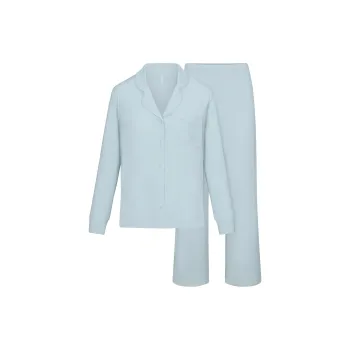 SKIMS FW24 Fake Day Collection SOFT LOUNGE SLEEP SET Pajama Set Women's FROST/Frost Blue