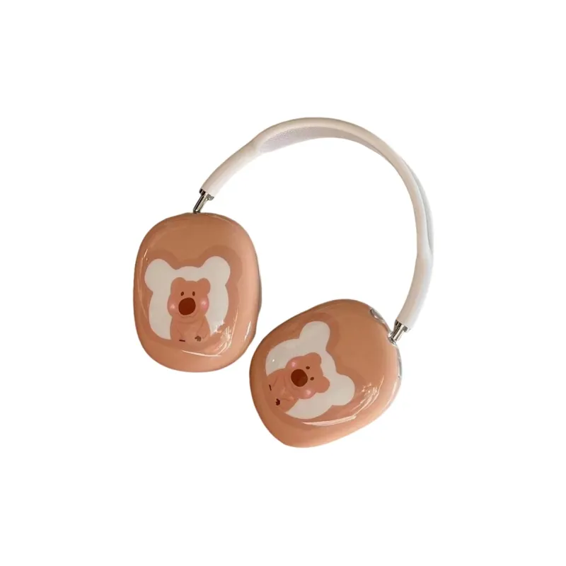 Chi Tang Compatibility Airpods Ma TPU Milk Coffee Bear Protective Case Headphone Cases-2