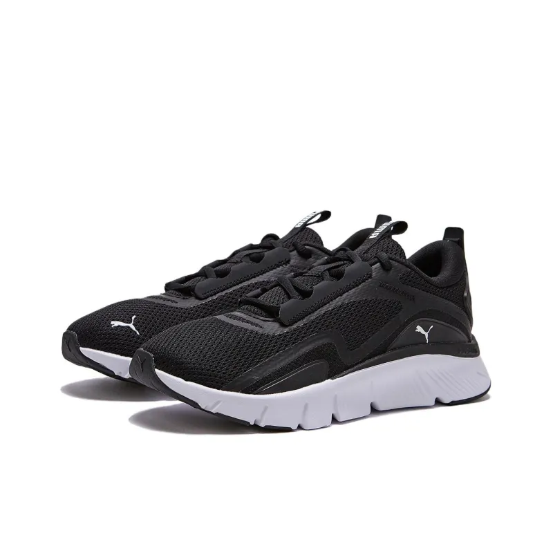 PUMA Slip Resistant And Breathable Low Top Running Shoes Women's Black White-2
