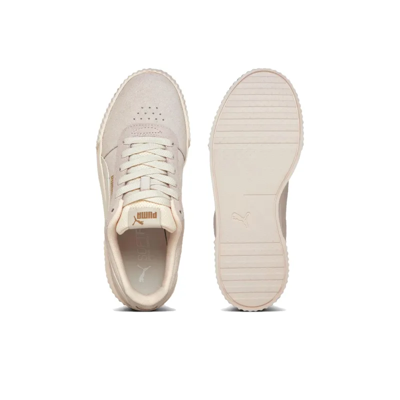 PUMA Carina Anti-Slip Wear-Resistant Low-Top Skateboard Shoes Women's Beige-3