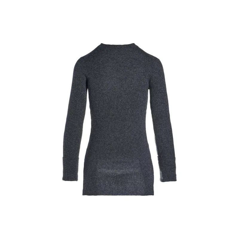 Yohji Yamamoto FW24 Cashmere Sweater Women's Charcoal-1