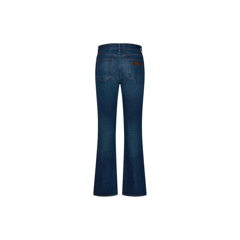 TOM FORD Logo Patch Straight Leg Jeans-1