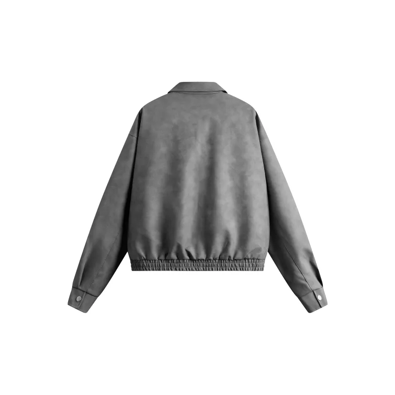 TELENT Leather Jacket Unisex Dark Gray-1