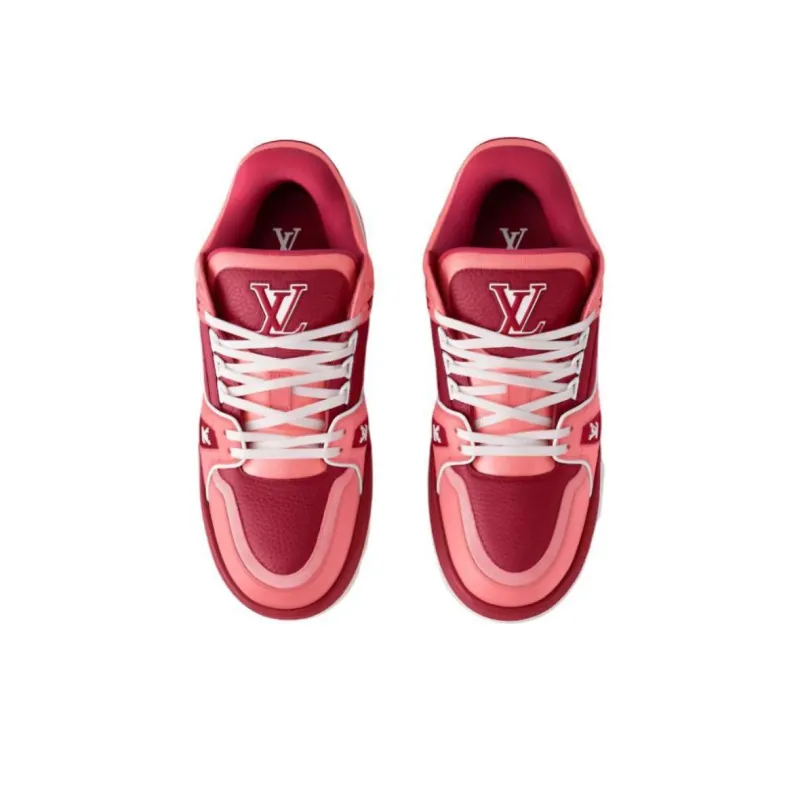 LOUIS VUITTON Trainer Maxi Low Top Skateboard Shoes Men's Red-3