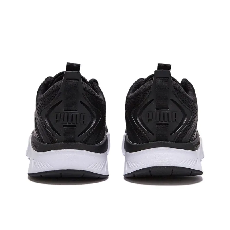 PUMA Slip Resistant And Breathable Low Top Running Shoes Women's Black White-4