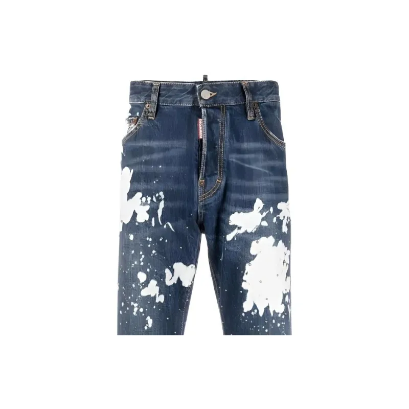 DSQUARED 2 Paint splatter Straight leg Jeans-3