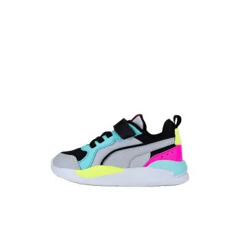 PUMA X-RAY Anti-Slip Wear-Resistant Low-Top Kids' Skateboarding Shoes Gray Blue Black Children Aged 3-7 Years Old