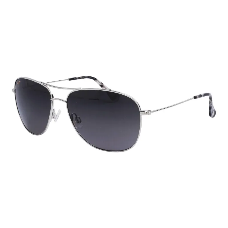 Maui Jim Titanium Aviator Sunglasses Unisex Silver-0