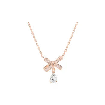CLARKIA FLOWER S925 Silver Necklaces Women's