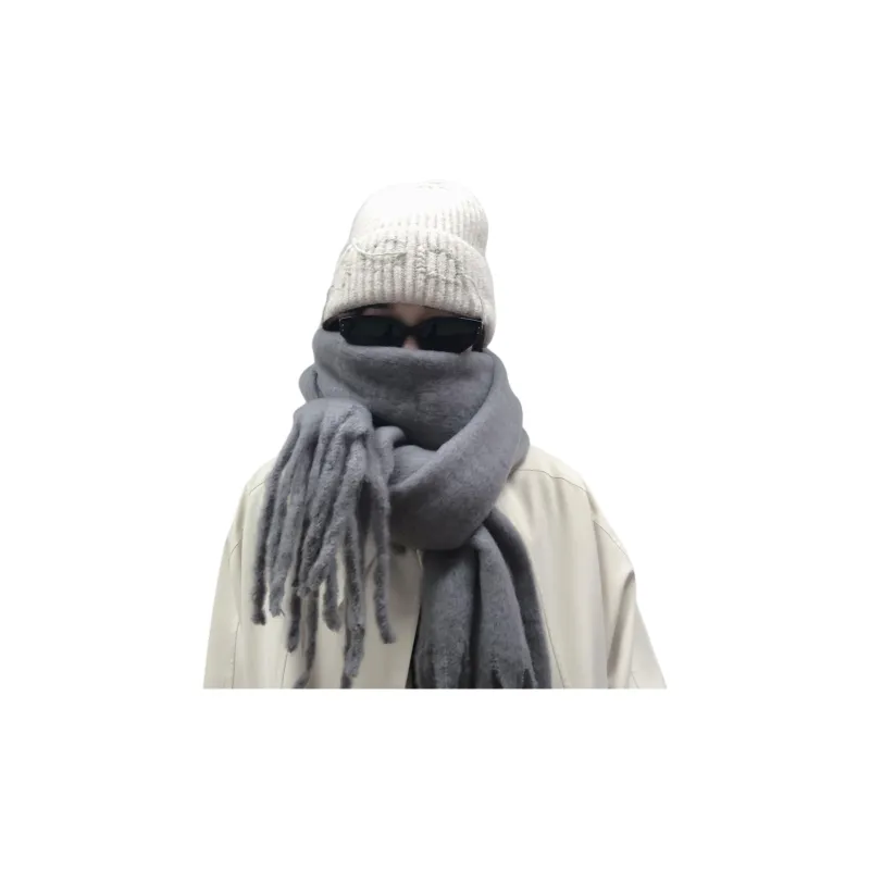 PINKORANGE Polyester Knit Scarves Unisex-2