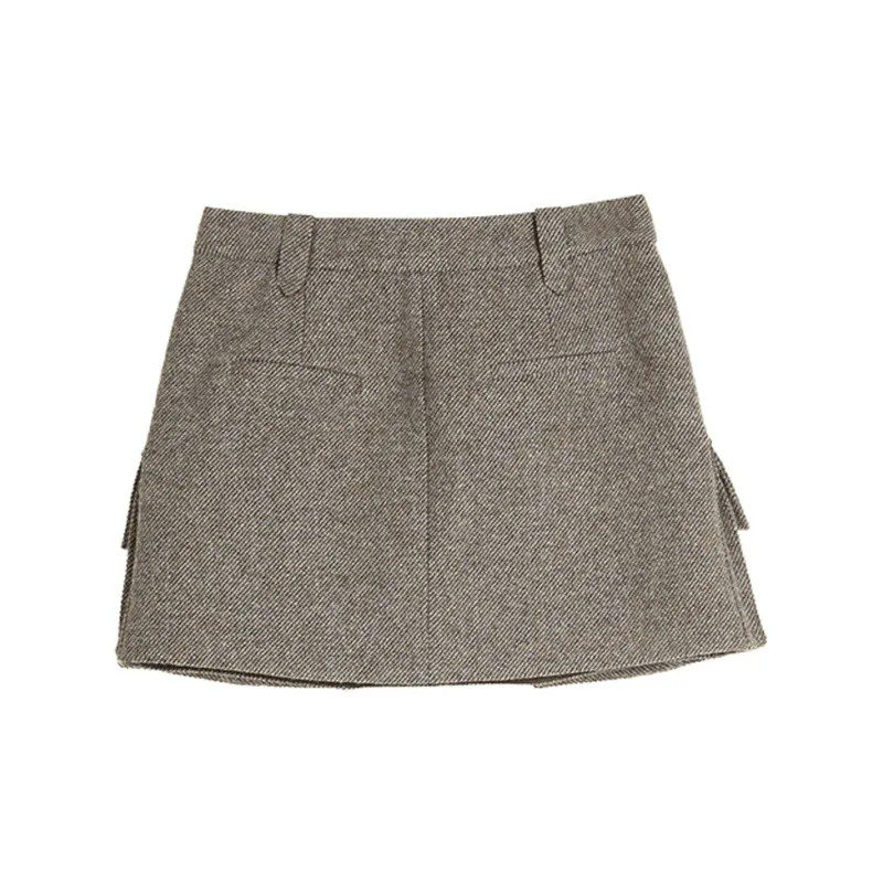 ELLE Casual Short Skirts Women's Coffee-1