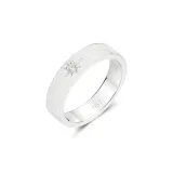 Engraved Gold Wide Ring-Silver
