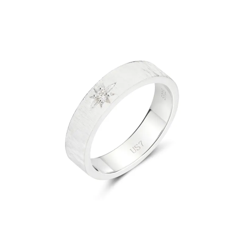 Empress 47 Concept 925 Sterling Silver Classic Satin Ring Unisex-14
