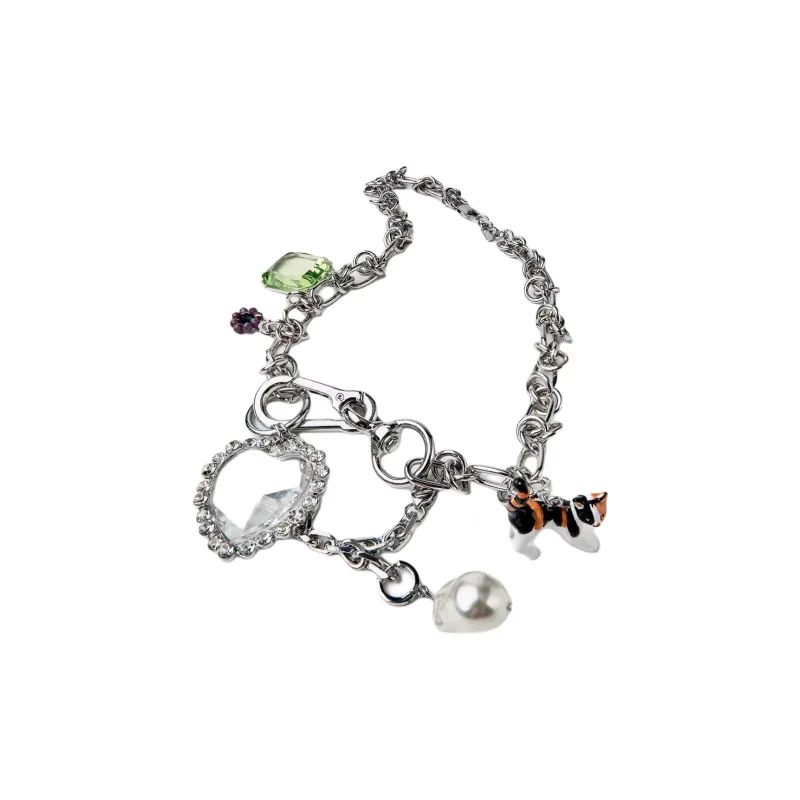 ZARA Steel Necklaces Women's Silver-2