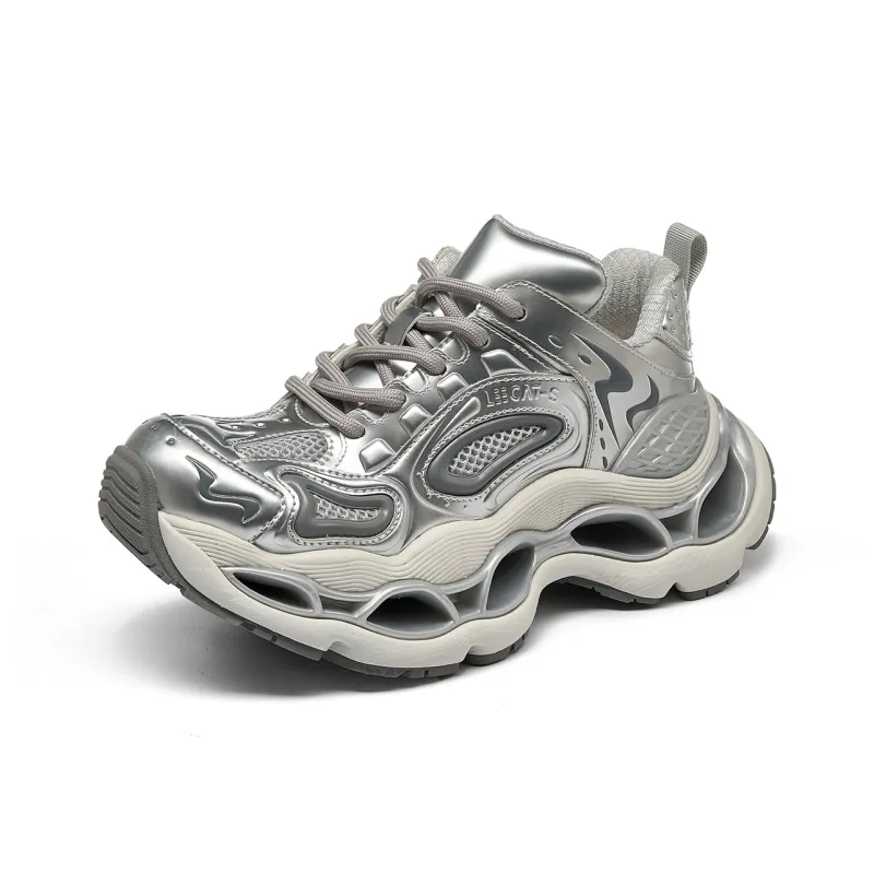 LEECAT STUDIO Coverage Height Increasing Abrasion Resistant Breathable Low Top Chunky Sneakers Unisex-8