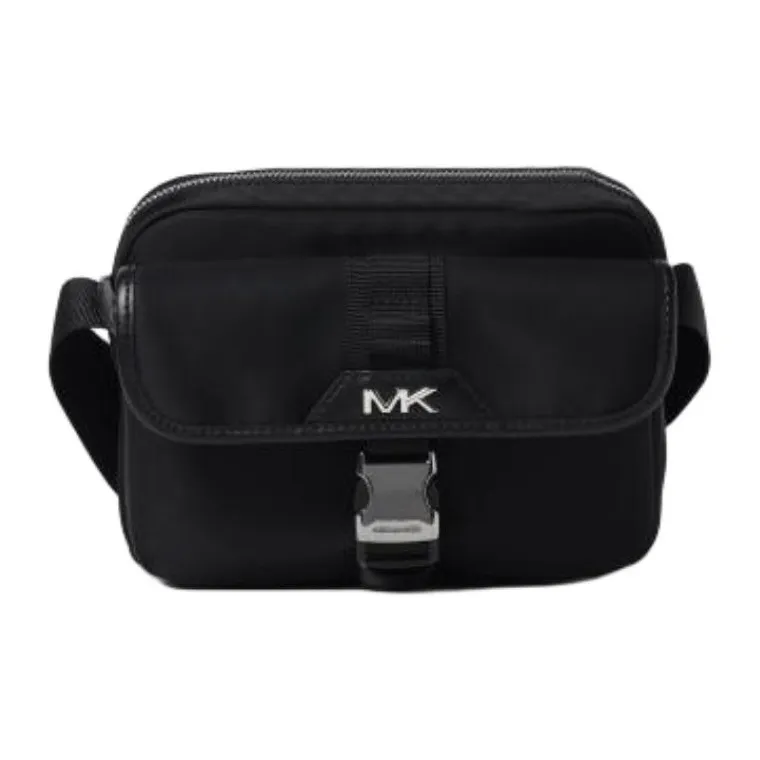 MICHAEL KORS MK Brooklyn Recycled Nylon Shoulder Bag, Crossbody Bag Men's Black-1