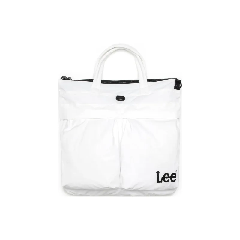 Lee Nylon Shoulder Bag, Crossbody Bag, Handbag Unisex White-2
