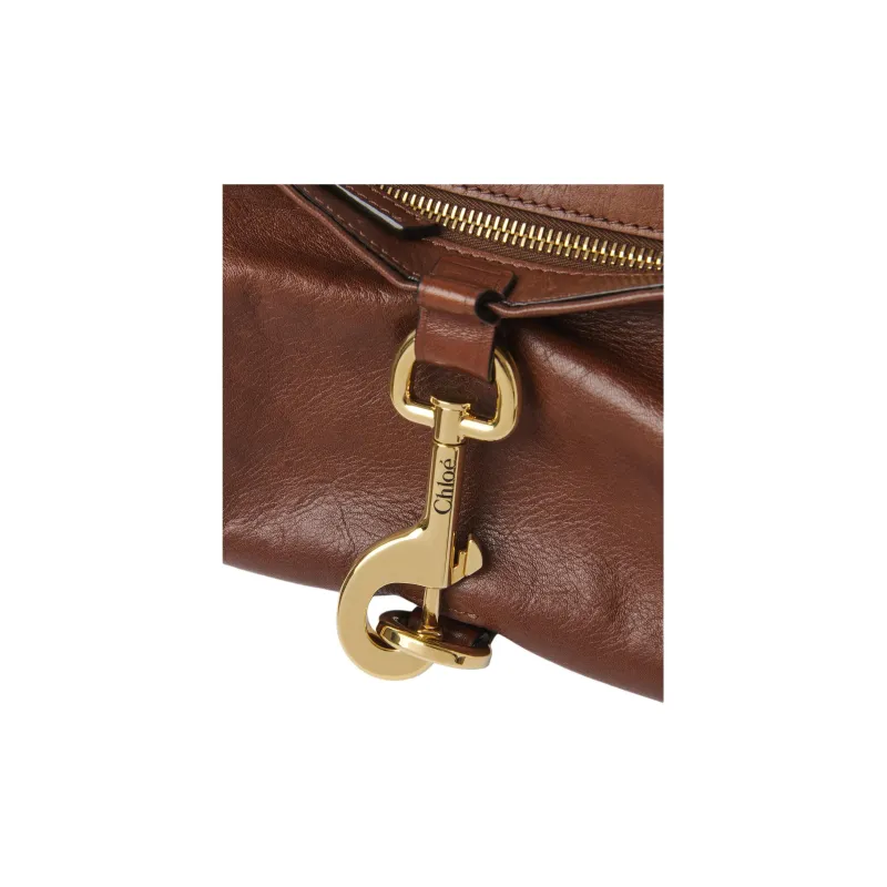 Chloe Smooth Natural Calfskin Handbag, Shoulder Bag Women's Bright Brown-3