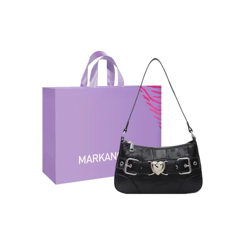 MARKANGARO PU Baguette Bag Regular Women's Black
