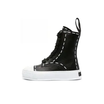MOSCHINO Stitching-print High-top Sneakers