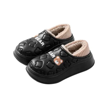 Foot Recreation Soft Sole Fully Enclosed Water Resistant Winter Home Insulated Cotton Slippers, Home Slippers, Unisex