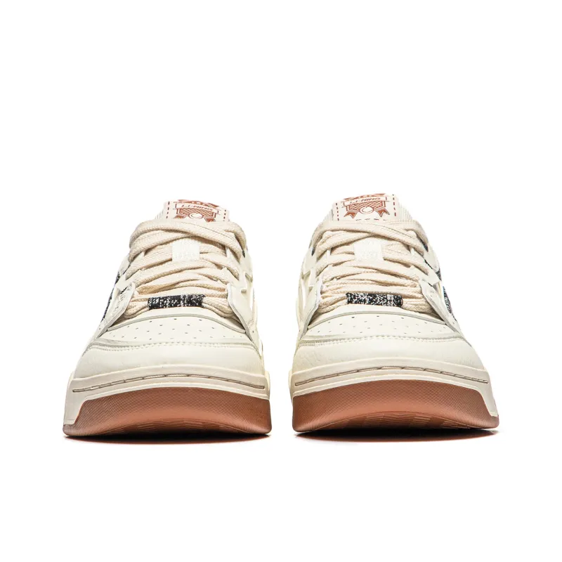 LiNing Cushioning Wear Resistant Low Top Skateboard Shoes Men's Ecru-5