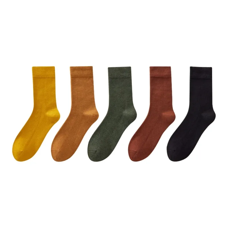 MIIOW Mid Calf Socks Women's 5 Pack-6