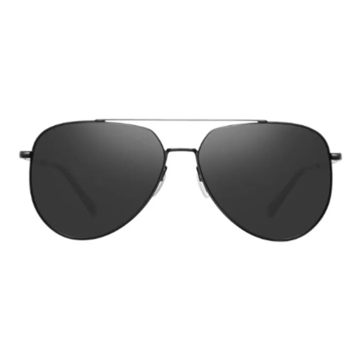 MI Stainless Steel Aviator Sunglasses Unisex Metallic Asphalt Gray-1
