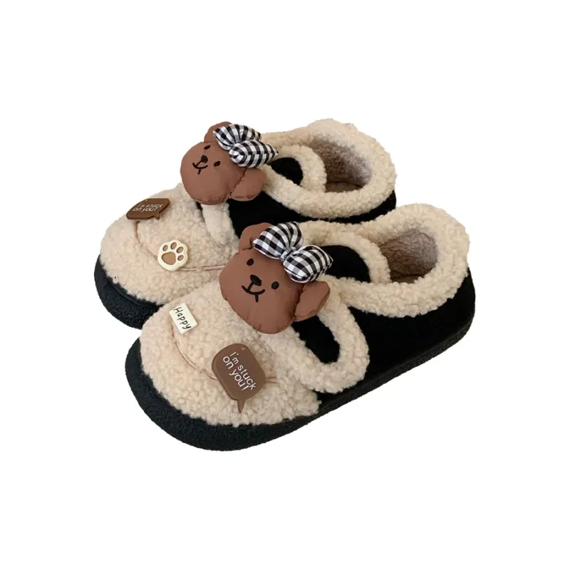 Thin Strips Cotton Slippers Women's, Light Brown-10