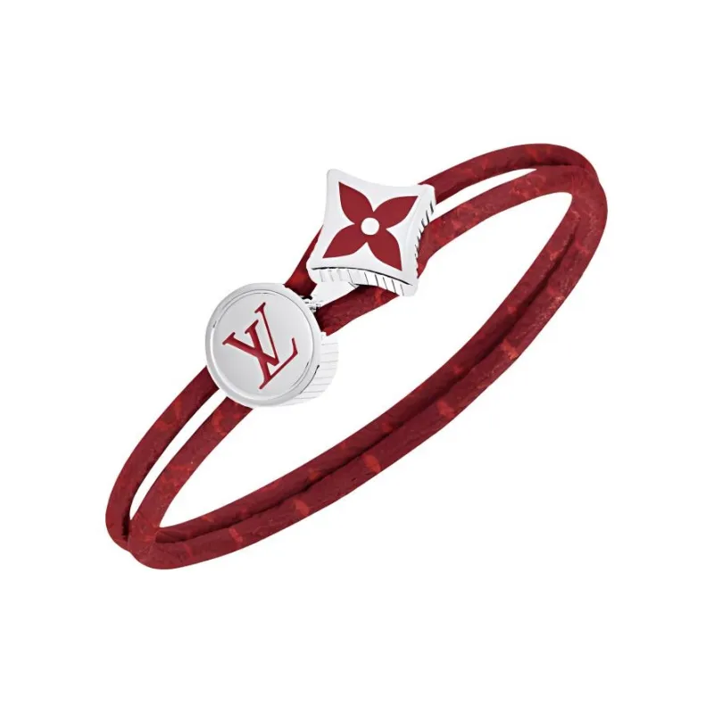 LOUIS VUITTON Brass Bangles Men's Red-1